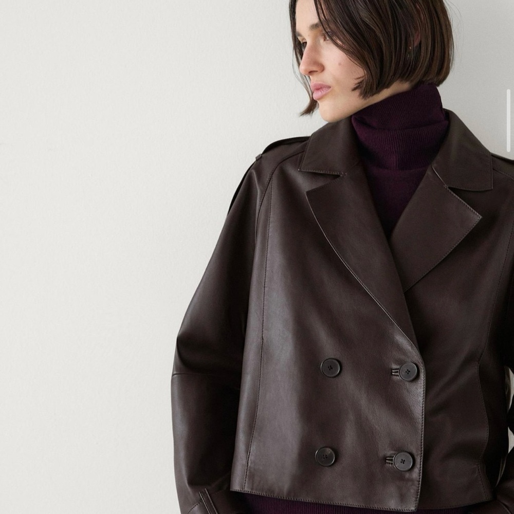 Women's Double-Breasted Brown Jacket